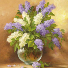 Схема вышивки «сирень»