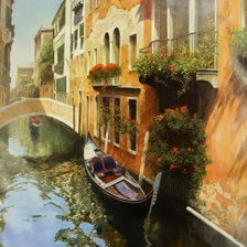 Схема вышивки «городской пейзаж. Венеция»