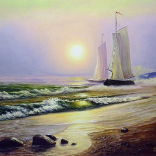 Схема вышивки «морской пейзаж»