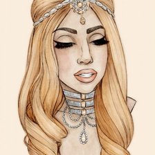 Схема вышивки «lady gaga 6»