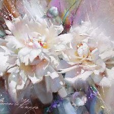 Схема вышивки «белые цветы»