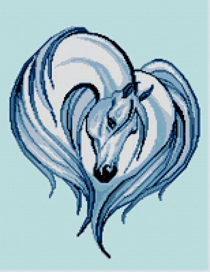 лошадка - сердце, лошадь - предпросмотр