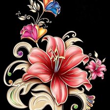 Схема вышивки «подушка"китайский пион"»