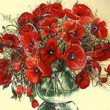 Схема вышивки «маки»