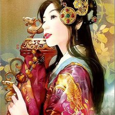 Схема вышивки «японка 765»