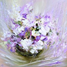 Схема вышивки «Сереневый букет (абстракция)»