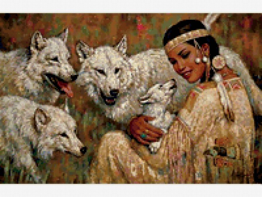 дочь вождя - картина карл банг - предпросмотр