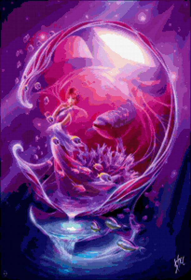 №317155 - рыба, вода, дельфины, люди, сказки, фэнтези, феи - предпросмотр