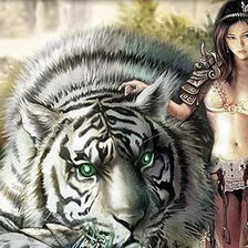 Схема вышивки «с тигром»