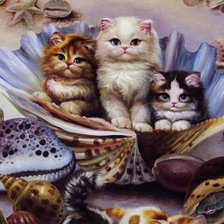 Схема вышивки «котята»