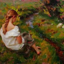 Схема вышивки «у реки»