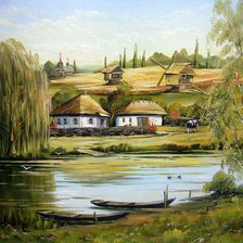 Домики у реки