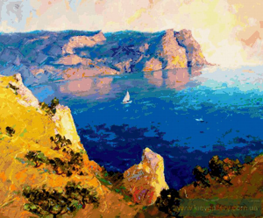 Крымский пейзаж - крым, пейзаж, горы, море - предпросмотр