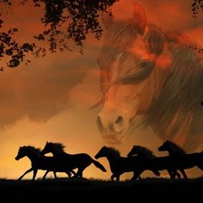 Схема вышивки «лошади»