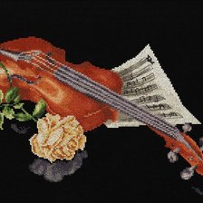 Схема вышивки «музыкальный этюд»