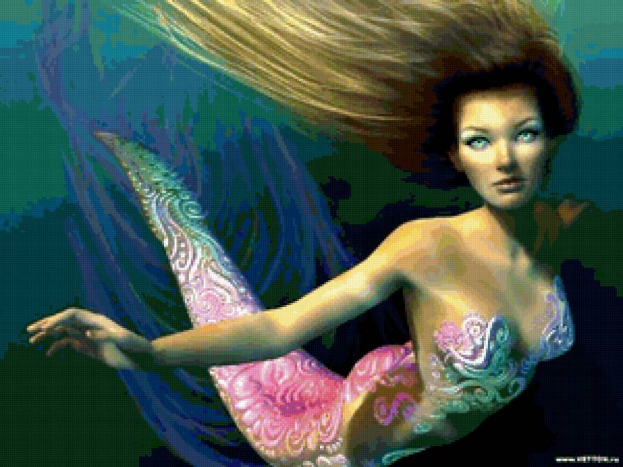 №317787 - подушка, вода, картина, феи, мульты, девушка, русалки - предпросмотр