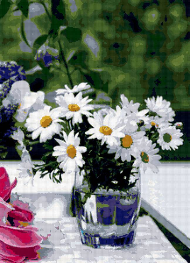 Ромашки - ваза, ромашки, цветы - предпросмотр