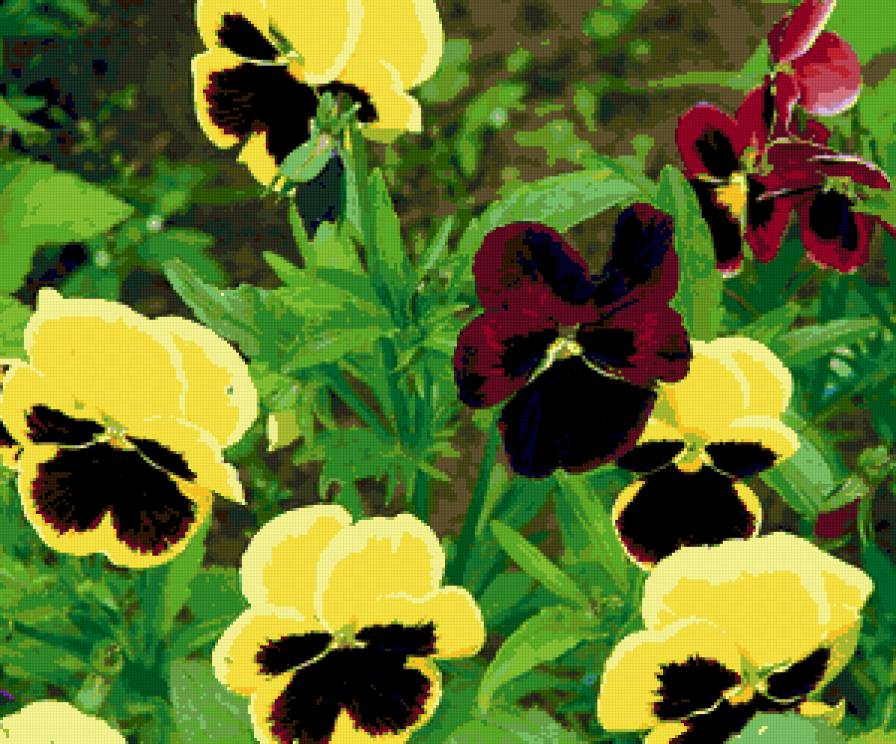 №317914 - подушка, цветы, подушки, фиалки - предпросмотр