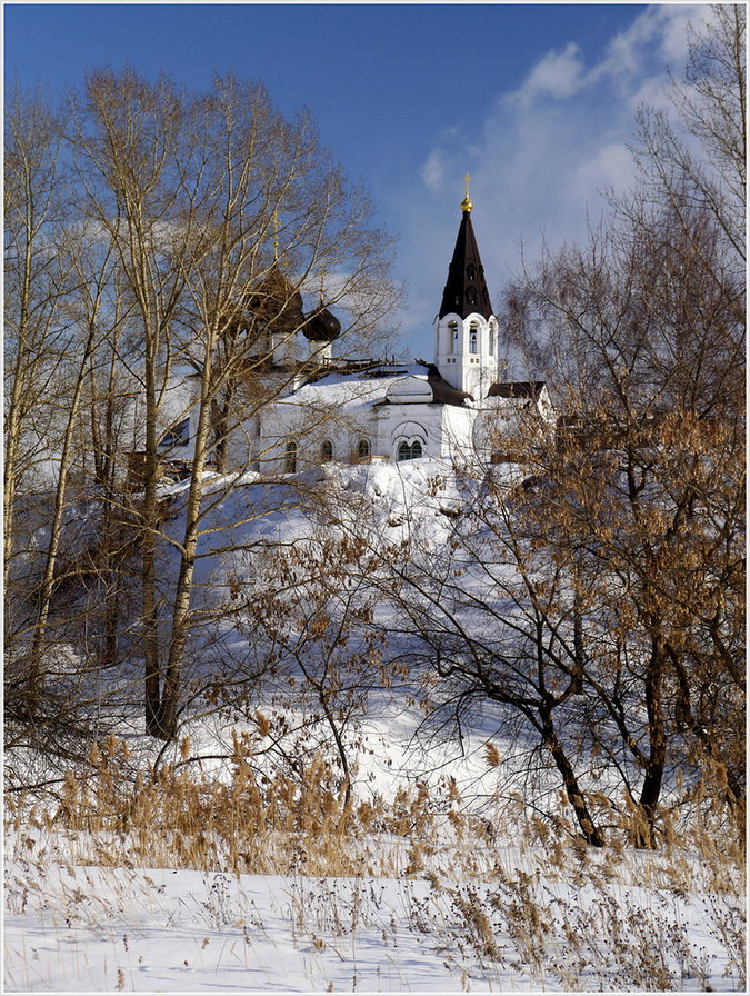 Церковь Троицы Живоначальной - соборы, пейзаж, природа, купола, церкви, храмы - оригинал