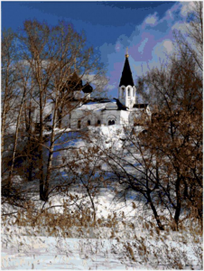 Церковь Троицы Живоначальной - храмы, церкви, природа, купола, пейзаж, соборы - предпросмотр