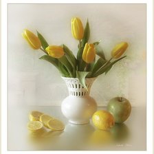 Схема вышивки «тюльпаны»