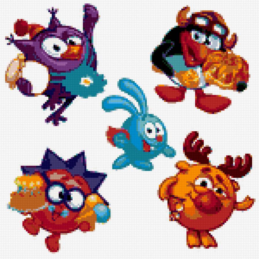 смешарики - крош, ежик, карыч - предпросмотр