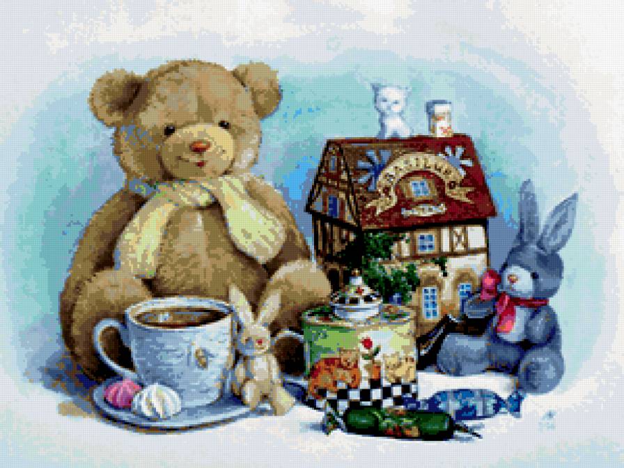 За чашкой чая - деткам, пушистые комочки - предпросмотр