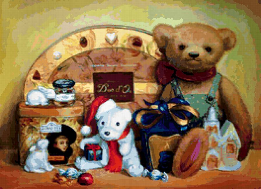 Винтажный миша. - пушистые комочки, деткам - предпросмотр