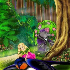 Схема вышивки ««дюймовочка»»