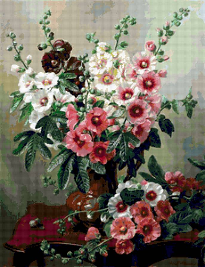 Мальвы. - мальвы. - предпросмотр