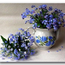 Схема вышивки «Незабудки»