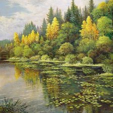 Схема вышивки «Пейзаж»