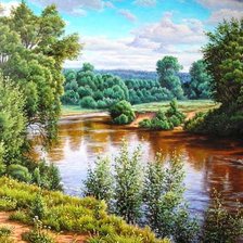 Схема вышивки «Летний пейзаж»