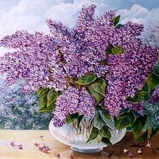 Схема вышивки «Душистая сирень»