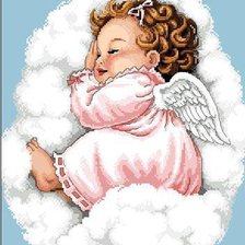 Схема вышивки «ангелочек»