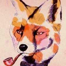 Схема вышивки «лиса»