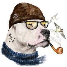 Схема вышивки «пес»