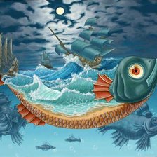 Схема вышивки «рыба»