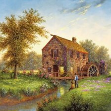 Схема вышивки «старая мельница»