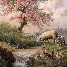 Схема вышивки «Пейзаж»