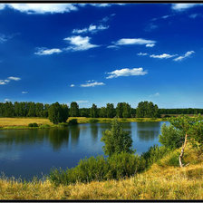 Схема вышивки «озеро»