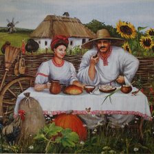 Схема вышивки «Застолье»