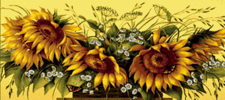 подсолнухи - подсолнухи, цветы - предпросмотр