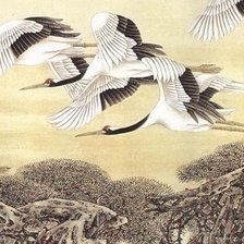 Схема вышивки «Журавли 1. Фрагмент 2»