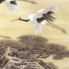 Схема вышивки «Журавли 1. Фрагмент 3»