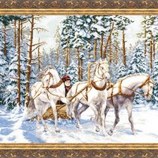 Схема вышивки «тройка»