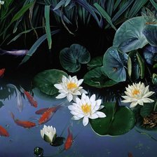 Схема вышивки «золотые рыбки»