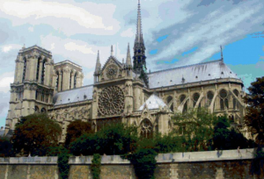 Нотр дам Париж - замок, париж, нотр дам - предпросмотр