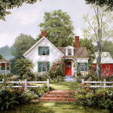 Схема вышивки «Дом-мечта»