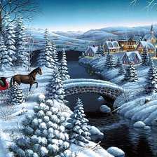 Схема вышивки «Зимний пейзаж»